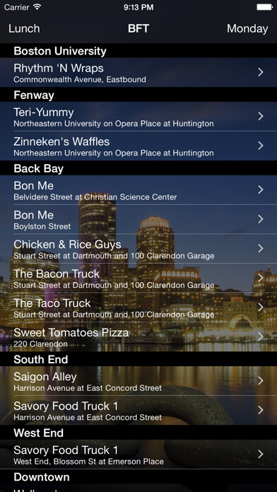 Emulate iPhone app Boston Food Trucks using MyAndroid Emulate iPhone app Boston Food Trucks using MyAndroid