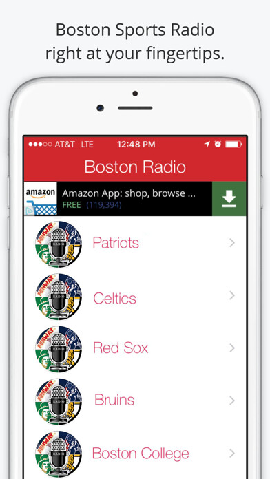 Emulate iPhone app Boston GameDay Radio For Patriots Red Sox Celtics using MyAndroid Emulate iPhone app Boston GameDay Radio For Patriots Red Sox Celtics using MyAndroid
