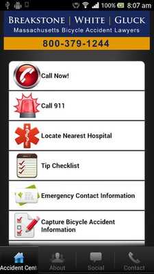 Emulate Android APK Boston MA Bicycle Accident Law