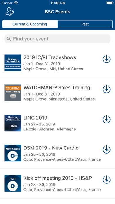Emulate iPhone app Boston Scientific Events using MyAndroid