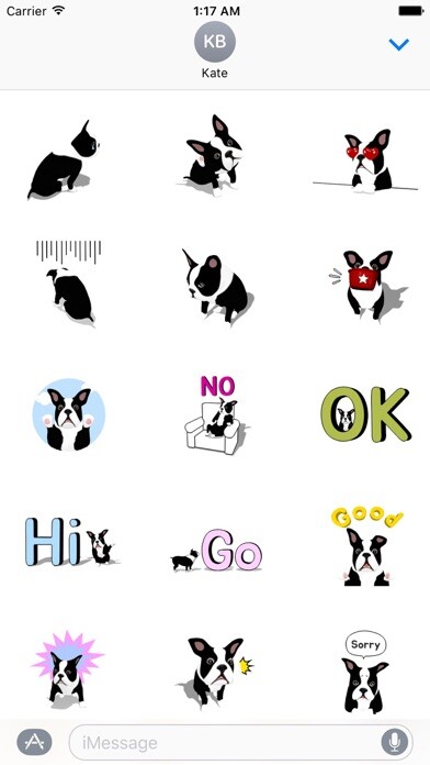 Emulate iPhone app Boston Terrier Dog BostonMoji using MyAndroid Emulate iPhone app Boston Terrier Dog BostonMoji using MyAndroid