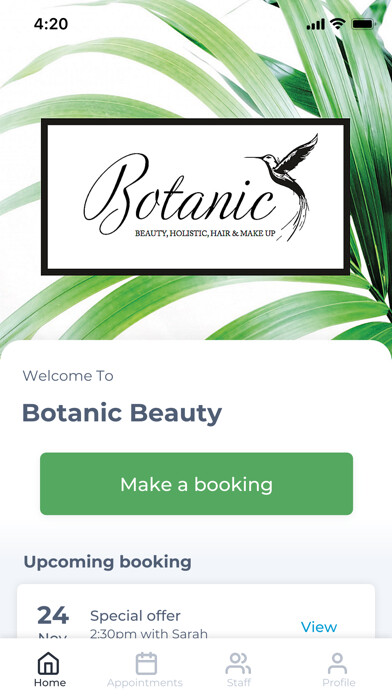 Emulate iPhone app Botanic Beauty using MyAndroid