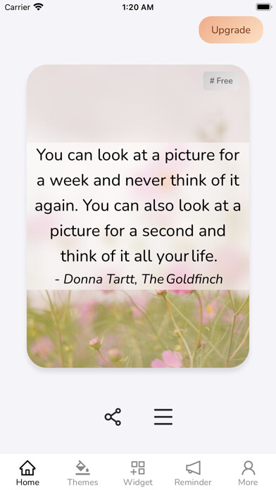 Emulate iPhone app Bote: Book Quotes Daily Widget using MyAndroid