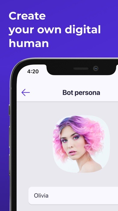 Emulate iPhone app Botify AI: Create. Chat. Bot. using MyAndroid