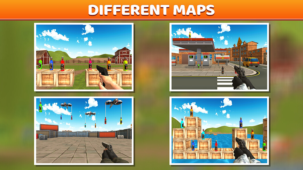 Run android online APK Bottle Shooter Game - 3d Games from MyAndroid or emulate Bottle Shooter Game - 3d Games using MyAndroid