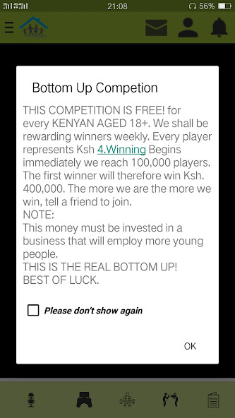 Run android online APK Bottom Up from MyAndroid or emulate Bottom Up using MyAndroid