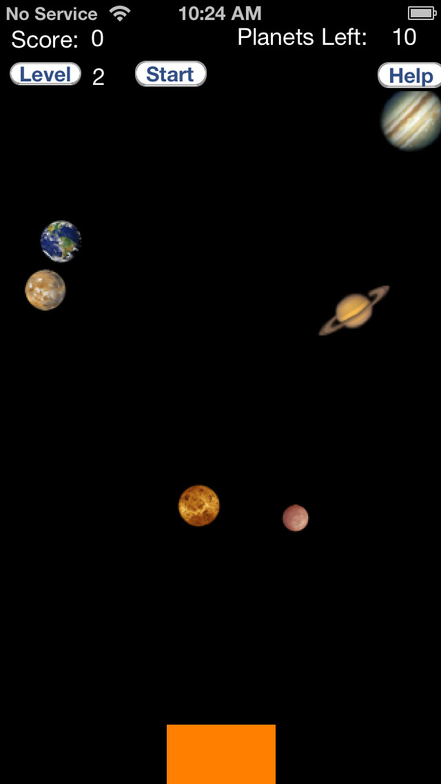 Emulate iPhone app Bounce Planets using MyAndroid