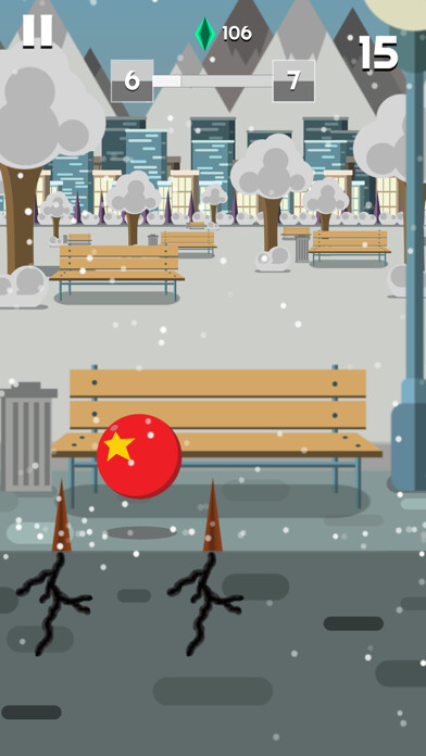 Emulate iPhone app Bounce The Ball Forever using MyAndroid