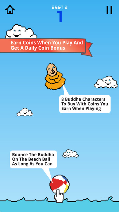 Emulate iPhone app Bouncy Buddha Fun using MyAndroid