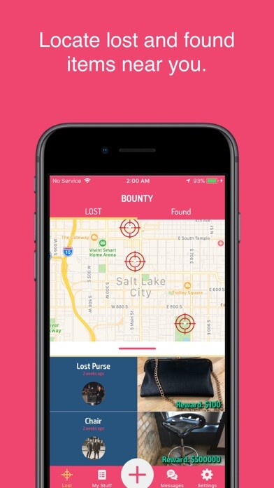 Emulate iPhone app Bounty - Lost & Found using MyAndroid