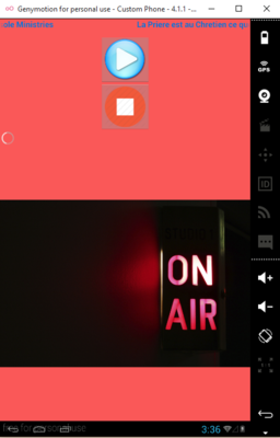 Emulate Android APK Boussole Radio