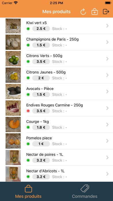 Emulate iPhone app Boutigo commerçant using MyAndroid