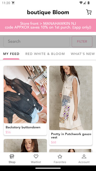 Emulate iPhone app boutique Bloom using MyAndroid Emulate iPhone app boutique Bloom using MyAndroid