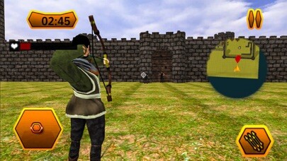 Emulate iPhone app Bow Arrow Castle Knight using MyAndroid
