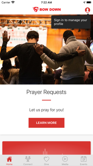 Emulate iPhone app Bow Down Church using MyAndroid