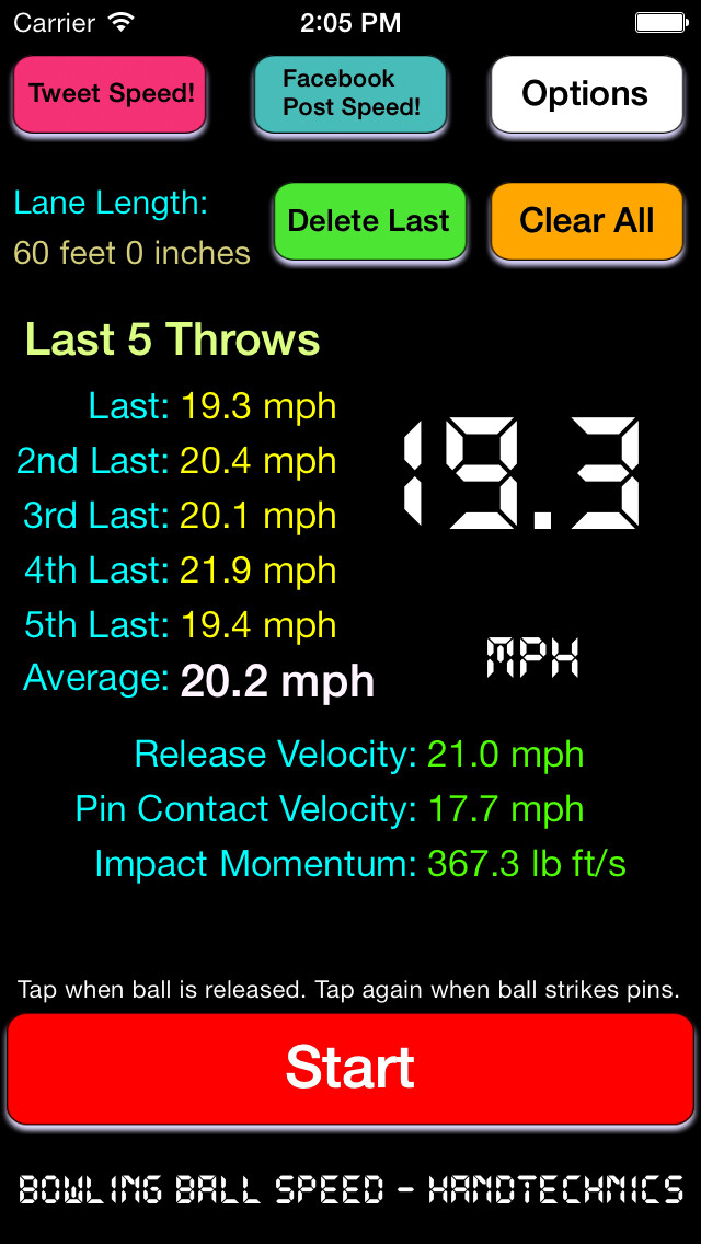 Emulate iPhone app Bowling Ball Speed - Calculate Bowling Ball Velocity at Your Local Ten 10 Pin Alley using MyAndroid Emulate iPhone app Bowling Ball Speed - Calculate Bowling Ball Velocity at Your Local Ten 10 Pin Alley using MyAndroid