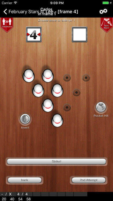 Emulate iPhone app Bowling Scoreboard using MyAndroid