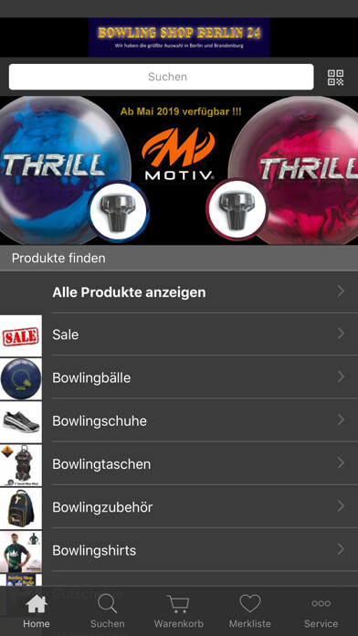 Emulate iPhone app Bowling Shop Berlin 24 using MyAndroid