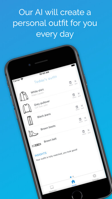 Emulate iPhone app Bowly - Personal Dresser using MyAndroid