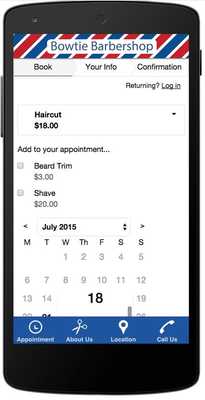 Emulate Android APK Bowtie Barbershop