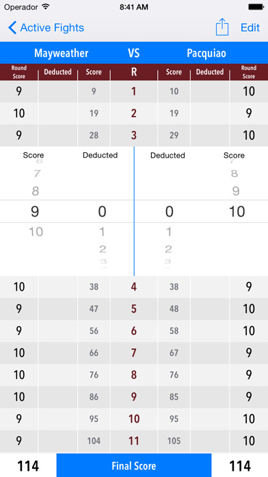 Emulate iPhone app Boxing Scores using MyAndroid