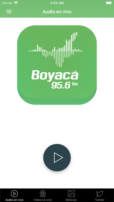 Emulate iPhone app Boyacá 95.6 FM using MyAndroid