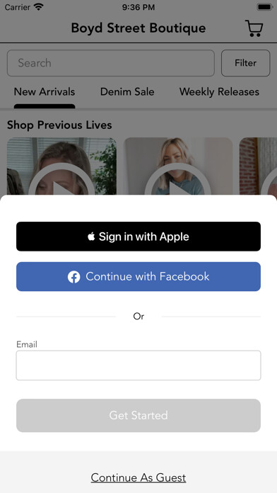 Emulate iPhone app Boyd Street Boutique using MyAndroid Emulate iPhone app Boyd Street Boutique using MyAndroid