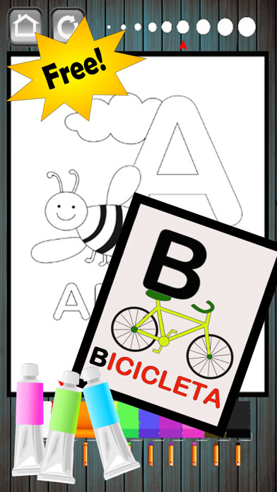 Emulate iPhone app Boy Girl learn Spanish vocab by coloring book game using MyAndroid Emulate iPhone app Boy Girl learn Spanish vocab by coloring book game using MyAndroid