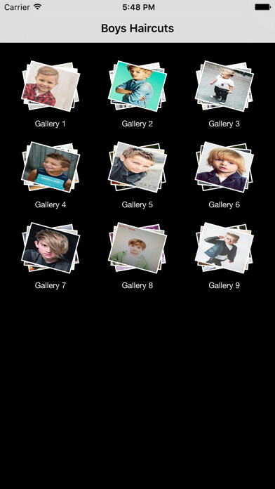 Emulate iPhone app Boys Haircuts using MyAndroid