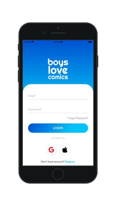Emulate iPhone app boys love comics using MyAndroid