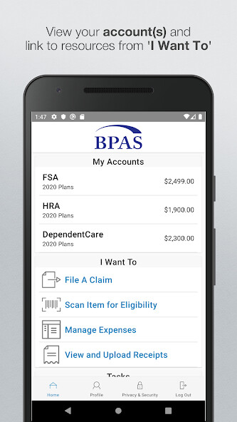 Run android online APK BPASClaims from MyAndroid or emulate BPASClaims using MyAndroid