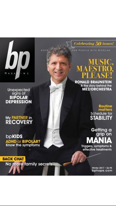 Emulate iPhone app bp Magazine for Bipolar using MyAndroid