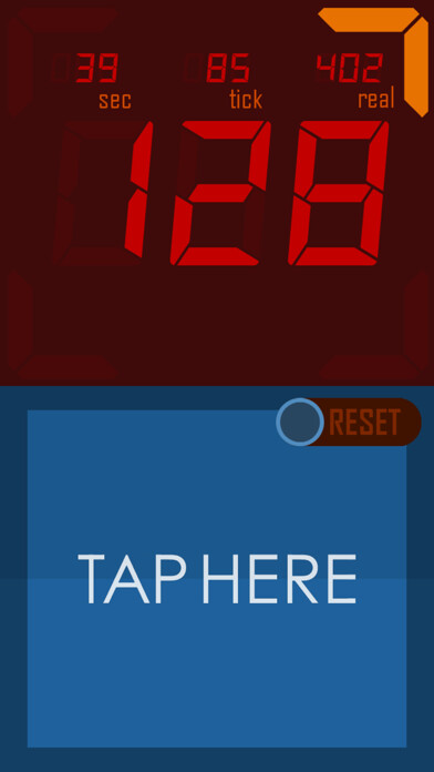 Emulate iPhone app BPM Counter Digital using MyAndroid