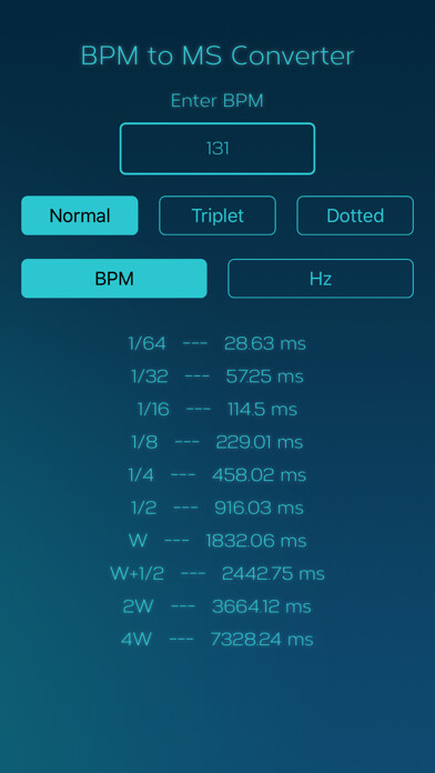 Emulate iPhone app BPM to MS Converter using MyAndroid Emulate iPhone app BPM to MS Converter using MyAndroid