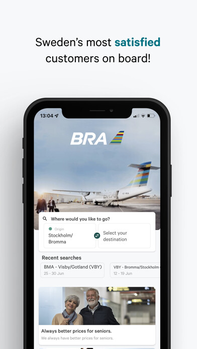 Emulate iPhone app BRA -BraathensRegionalAirlines using MyAndroid
