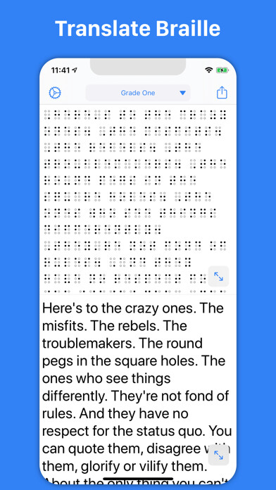 Emulate iPhone app Braille Writer using MyAndroid Emulate iPhone app Braille Writer using MyAndroid