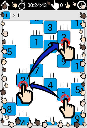 Run android online APK Brain activation in 30 seconds -Touch Drop Number- from MyAndroid or emulate Brain activation in 30 seconds -Touch Drop Number- using MyAndroid