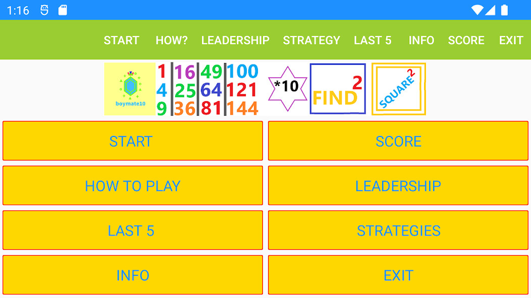 Run android online APK Brain Game - Find Square from MyAndroid or emulate Brain Game - Find Square using MyAndroid