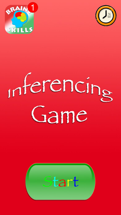 Emulate iPhone app Brainy Skills Inferencing Game using MyAndroid