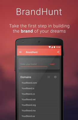Emulate Android APK BrandHunt: Find Domain name, social media username Emulate Android APK BrandHunt: Find Domain name, social media username