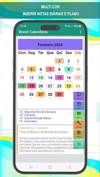 Run android online APK Brasil Calendário 2025 from MyAndroid or emulate Brasil Calendário 2025 using MyAndroid
