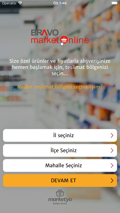 Emulate iPhone app Bravo Market Online using MyAndroid Emulate iPhone app Bravo Market Online using MyAndroid