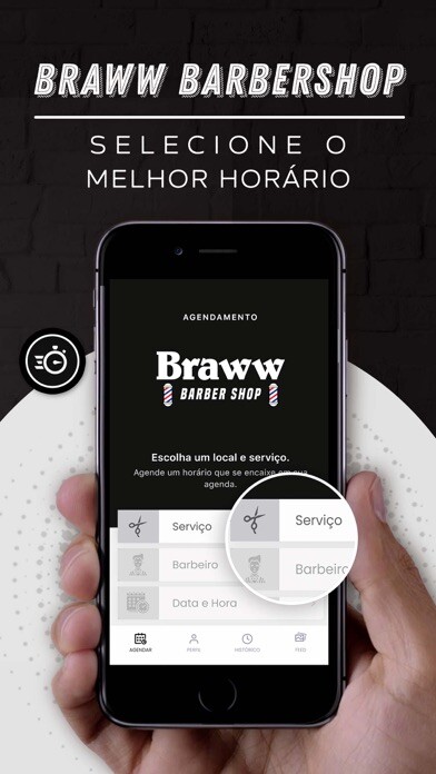 Emulate iPhone app Braww BarberShop using MyAndroid
