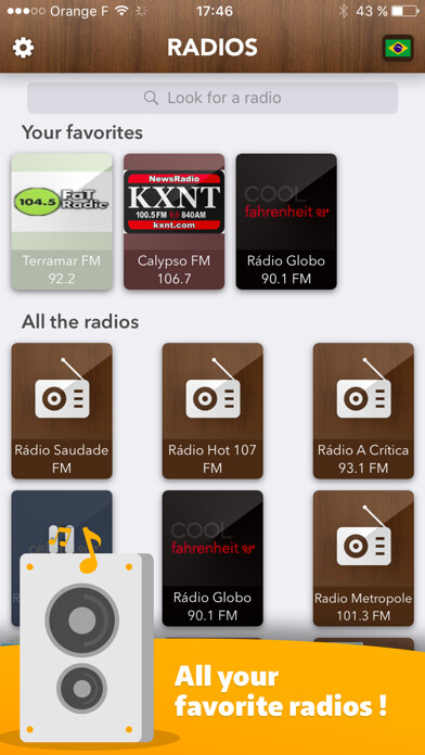 Emulate iPhone app Brazilian Radio - access all Radios in Brasil FREE using MyAndroid Emulate iPhone app Brazilian Radio - access all Radios in Brasil FREE using MyAndroid
