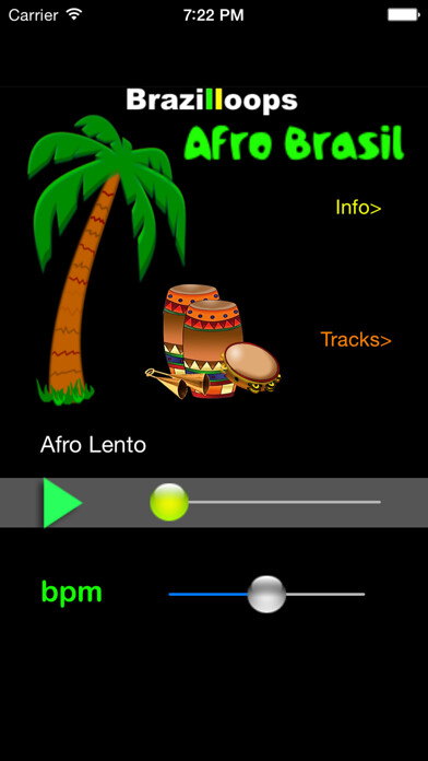 Emulate iPhone app Brazilloops Afro using MyAndroid