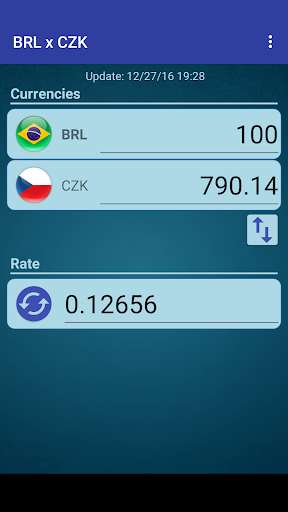 Run android online APK Brazil Real x Czech Koruna from MyAndroid or emulate Brazil Real x Czech Koruna using MyAndroid