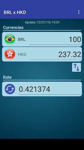 Run android online APK Brazil Real x Hong Kong Dollar from MyAndroid or emulate Brazil Real x Hong Kong Dollar using MyAndroid