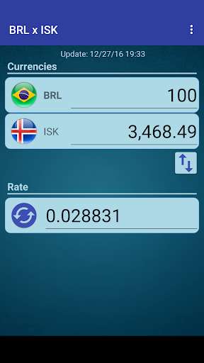 Run android online APK Brazil Real x Iceland Krona from MyAndroid or emulate Brazil Real x Iceland Krona using MyAndroid