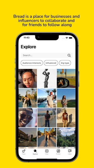 Emulate iPhone app Bread - connect & collaborate! using MyAndroid