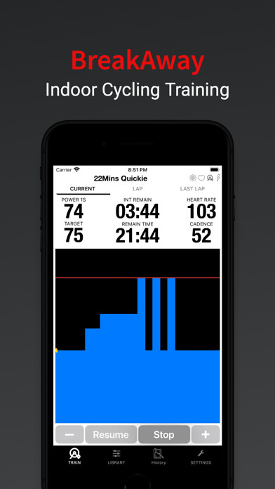 Emulate iPhone app BreakAway: Indoor Training using MyAndroid